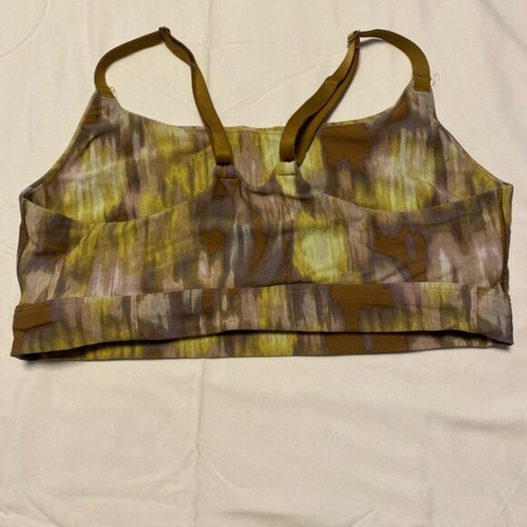 Aerie Offline Sports Bra modern watercolour camobraided front detailXL - Picture 2 of 7